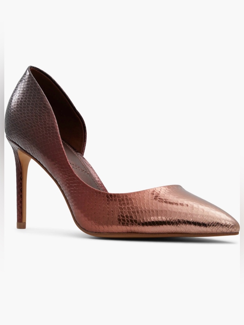 ALDO Brandie bronze d'Orsay stiletto pumps with a pointed toe 6.5
